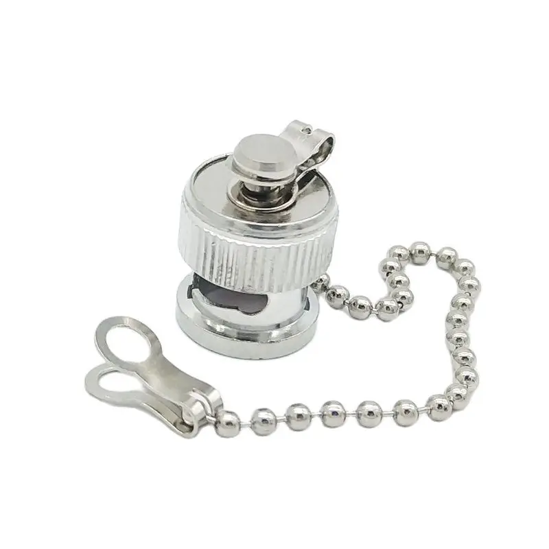 Dust Cap With Chain For BNC Female RF Connector Anti-lost Metal Radio BNC Protective Cover 10Pcs/Lot