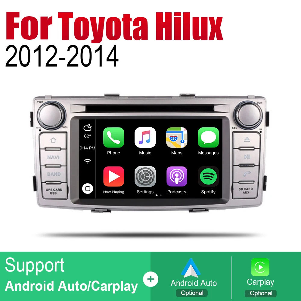 ZaiXi Android 2 Din Авто Радио DVD для Toyota Hilux 2012 ~ 2014 Автомобильный мультимедийный плеер GPS