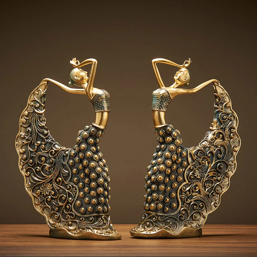 

Home Decoration Accessories For Living Room Resin Girl Model Statues For Decor Modern Dance Abstract Sculpture Office Desk Decor