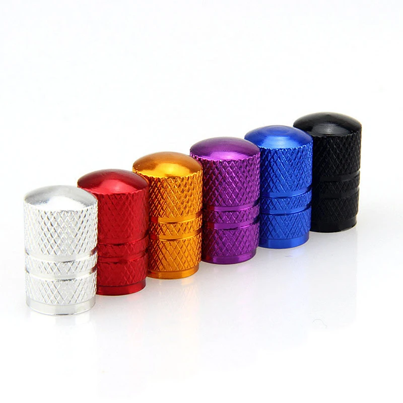 

Car Tire Valve Stems Caps Knurling Style Tire Valve Cap Aluminum Tire Wheel