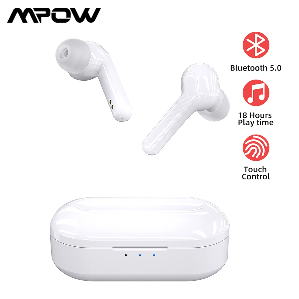 Mpow M21 Bluetooth 5 0 настоящие Беспроводные наушники с чувствительным сенсорным