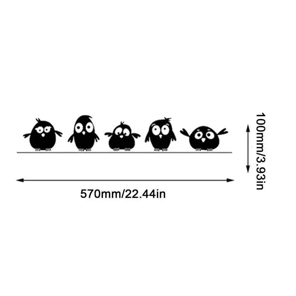 

Cute Five Owls Pattern Wall Decal Vinyl Wall Stickers DIY Art Decor for Room Home Office Self Adhesive Wallpaper Decal