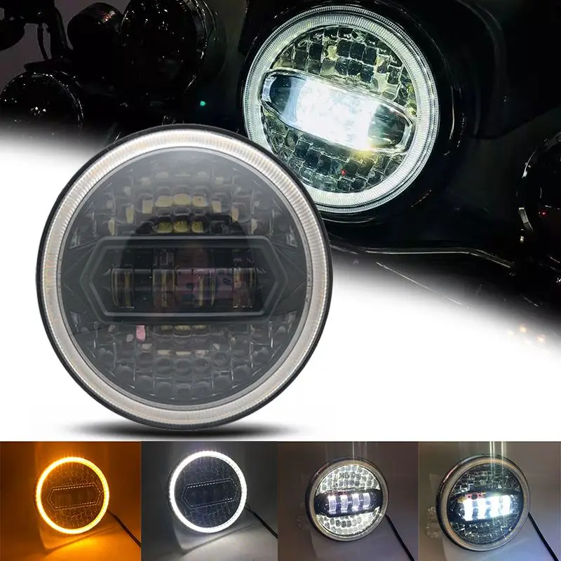 

7 "мотоцикл LED светильник лампы головной светильник для Harley Street Glide Softail FLHX F Touring трайк Softail Cafe Racer измельчитель Honda