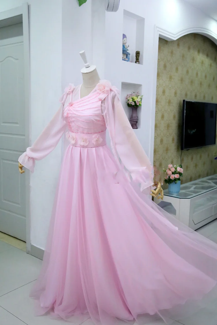 Розовый 3D лента цветок Фея костюм для ТВ Играть Юэ Ши цянь цзинь II время