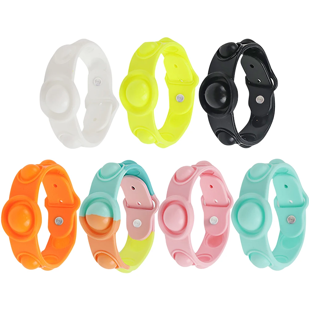 

Push Bubble Sensory Wristband Fidget Wearable Decompression Puzzles Kid Toy