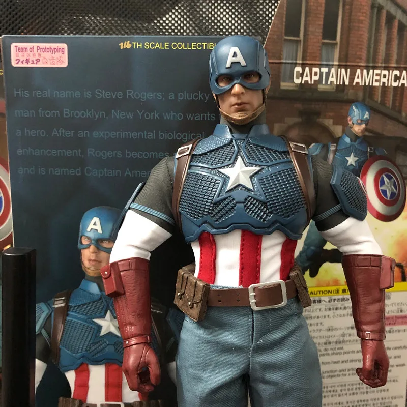30cm New Style Movable Figure Captain America 1/6 Action Team of Prototyping American Figures Model Toy | Игрушки и хобби