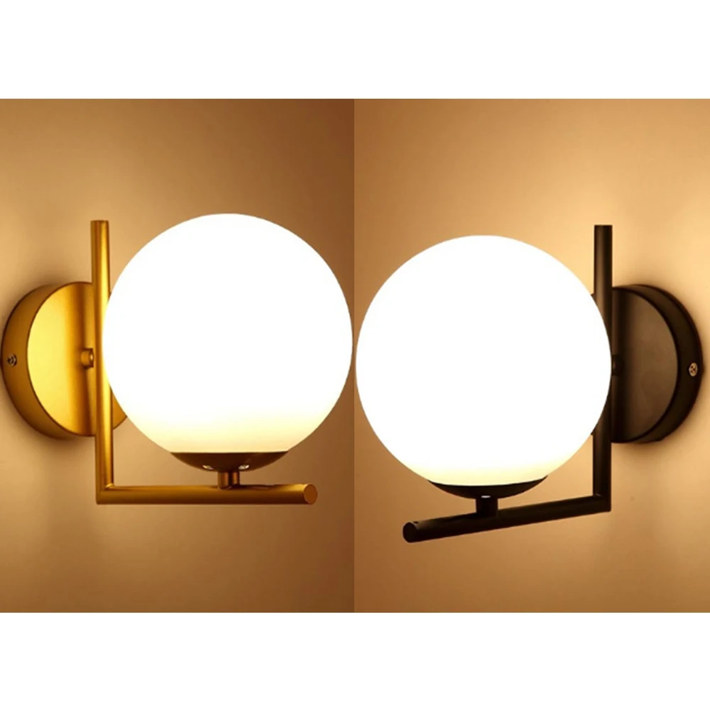 Стеклянный настенный шар стеклянный абажур светильник подвеска Сфера Настенный декор лампа|Комнатные