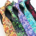 Модные шелковые цветочные мужские Узкие галстуки 8 см галстуки с цветочным узором Формальные Деловые повседневные Галстуки для мужчин галстук с Пейсли 100% шелковые галстуки