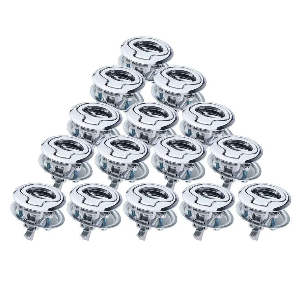 

15x Flush Hinge Pull Locker Hatch Latch Marine Boat Turning Lock Lift Handle