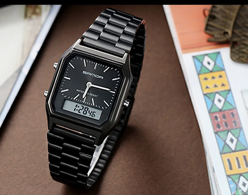 SANDA Military Sports Watches Waterproof Mens Watches Top Brand Luxury Clock Electronic LED Digital Watch Men Relogio Masculino