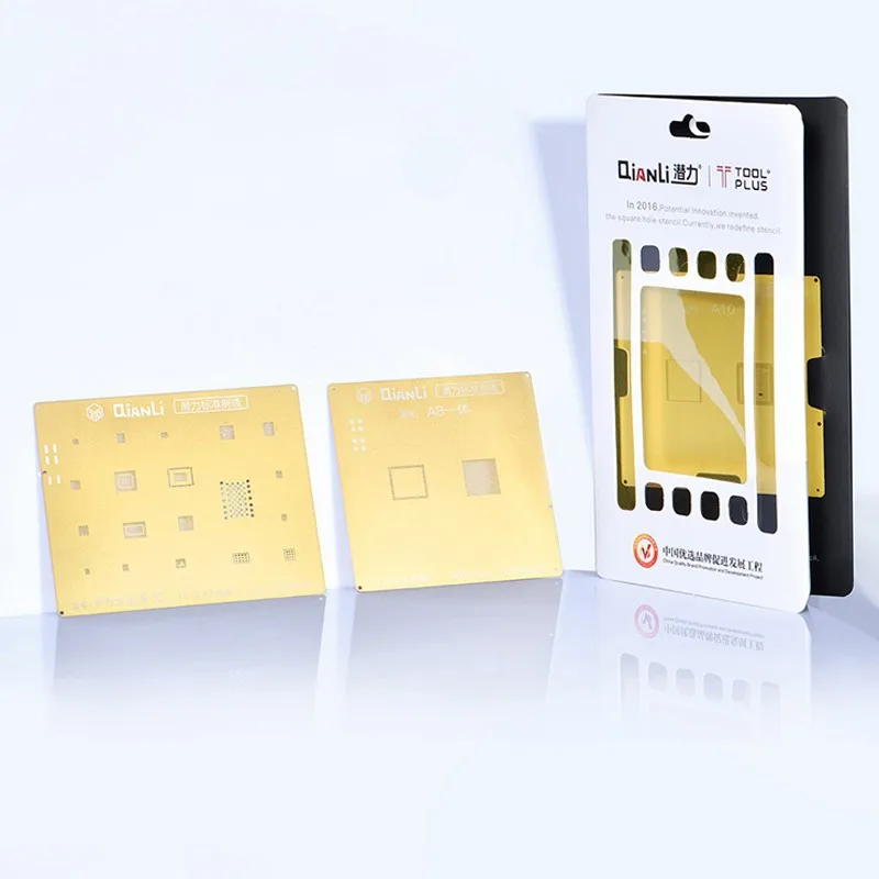 QIANLI IOS Gold 3D стальная сетка NAND baseband IC/CPU A8 A9 A10 A11 BGA трафарет для IPHONE X 6 6S 7 7P 8P T0.12