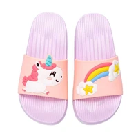 baby girls cartoon unicorn toddler beach swimming slippers kids boy rainbow shoes children summer flip flops indoor cute sandals
