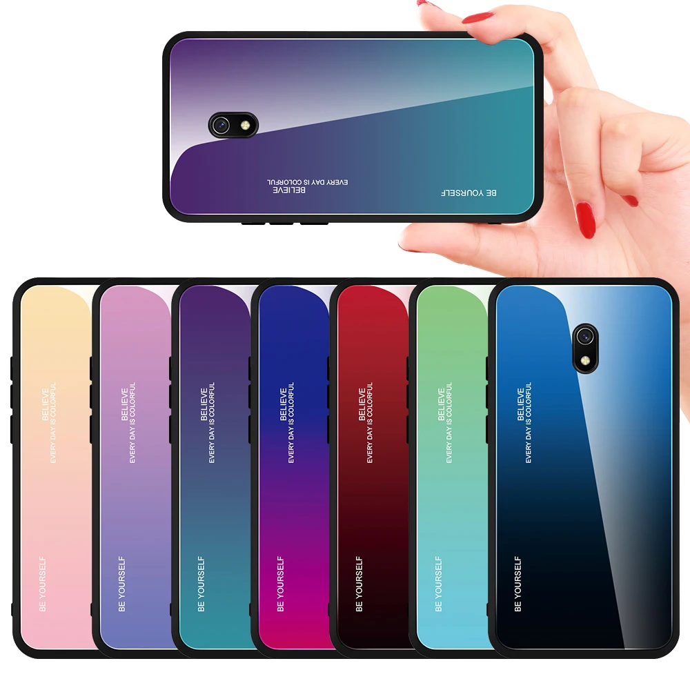 Градиент закаленное Стекло чехол для Xiaomi mi 9 T Pro 9t Защитная крышка Red 8A Note 8 7 K20 |