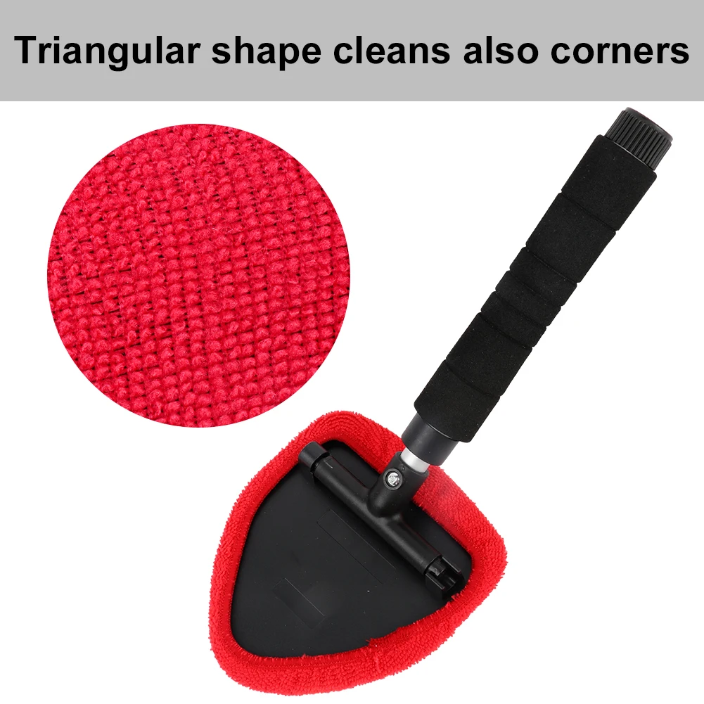 

Telescopic Scrub Brush Car Windshield Cleaning Brush Replaceable Microfiber Pad Car Window Cleaner Brush Auto Accessories Tools