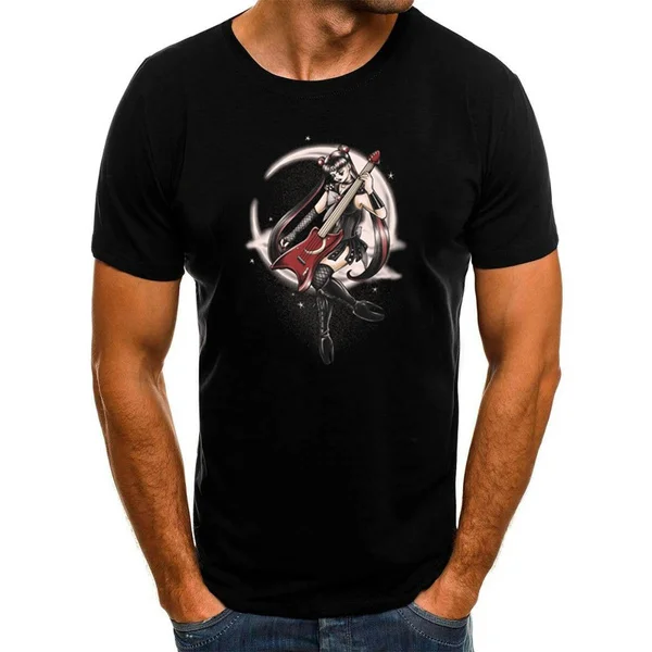 

black metal moon Print T Shirt Mens T-shirt Tees Shirts