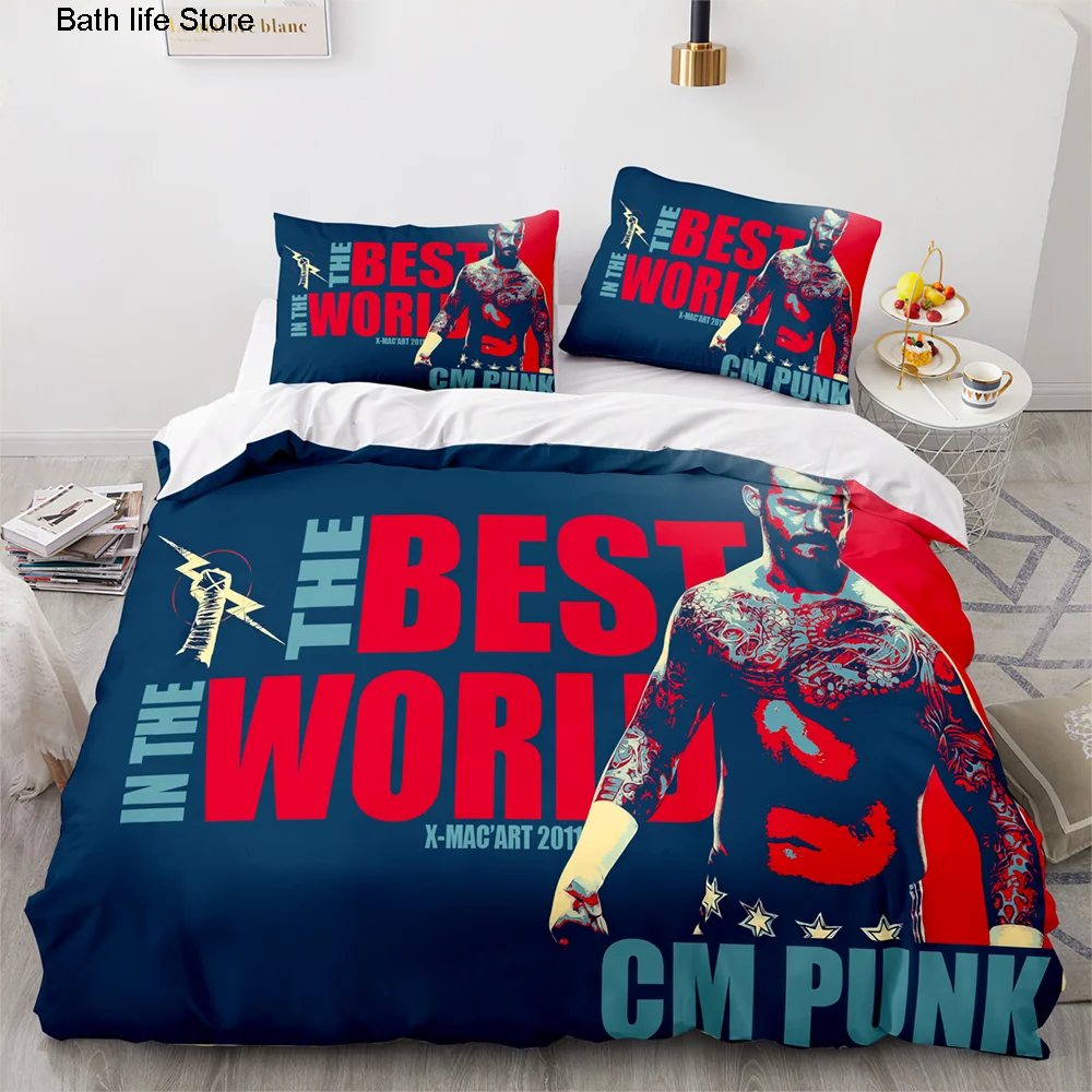 

Комплект постельного белья WWE EAW, односпальная, двуспальная, полноразмерная, для игры в борьбы, комплект постельного белья с 3D-принтом, для де...