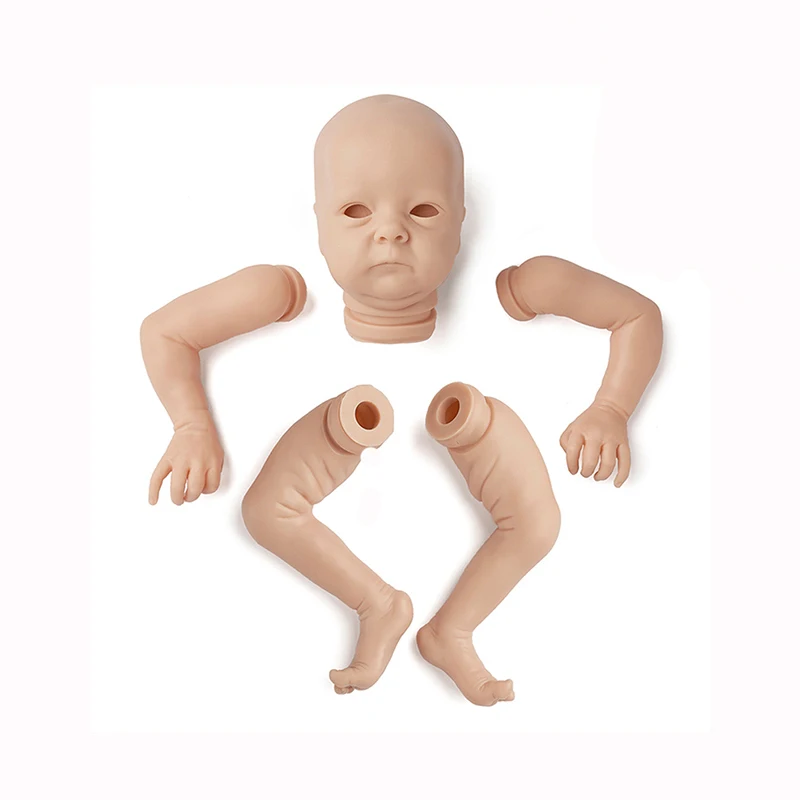 

18 Inch Reborn Doll Blank Kit 18 Inch 45CM Realistic Newborn Fabric Body DIY Reborn Bebe Parts Unpainted Kit