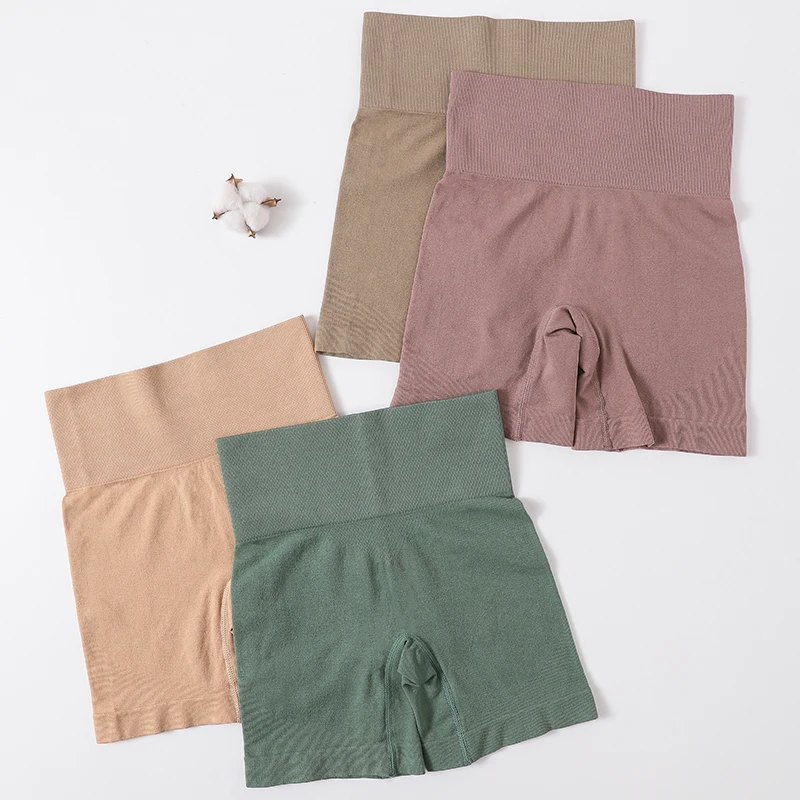 

High Waist Shorts Women Hip Push Up Shorts Summer Safety Short Pants Seamless Boxer Panty Female Tummy Control Fitness Underwear