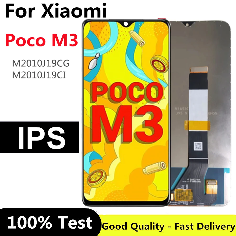 

6.53" For Xiaomi Poco M3 LCD Display with Touch Panel Digitizer Screen For Pocophone M3 M2010J19CG M2010J19CI lcd