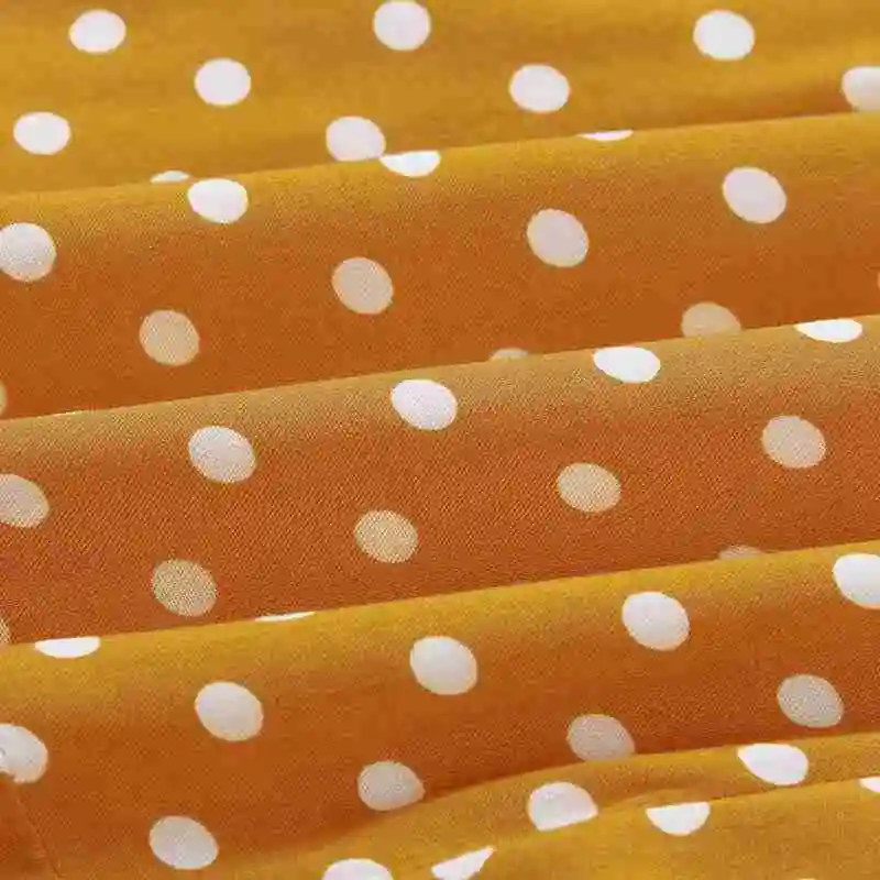 

Summer Polka Dot Lotus Leaf Casual Skirt Noble Holiday Dress