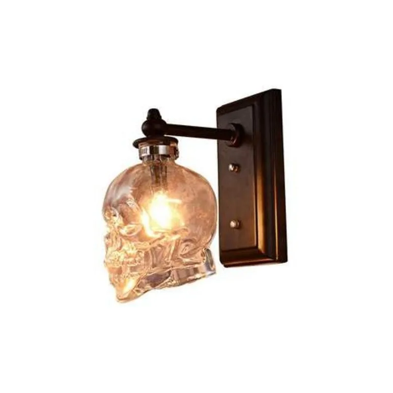 

loft American retro Nordic creative industrial wind glass skull wall lamp aisle staircase decoration bar wall lamp MJ1125
