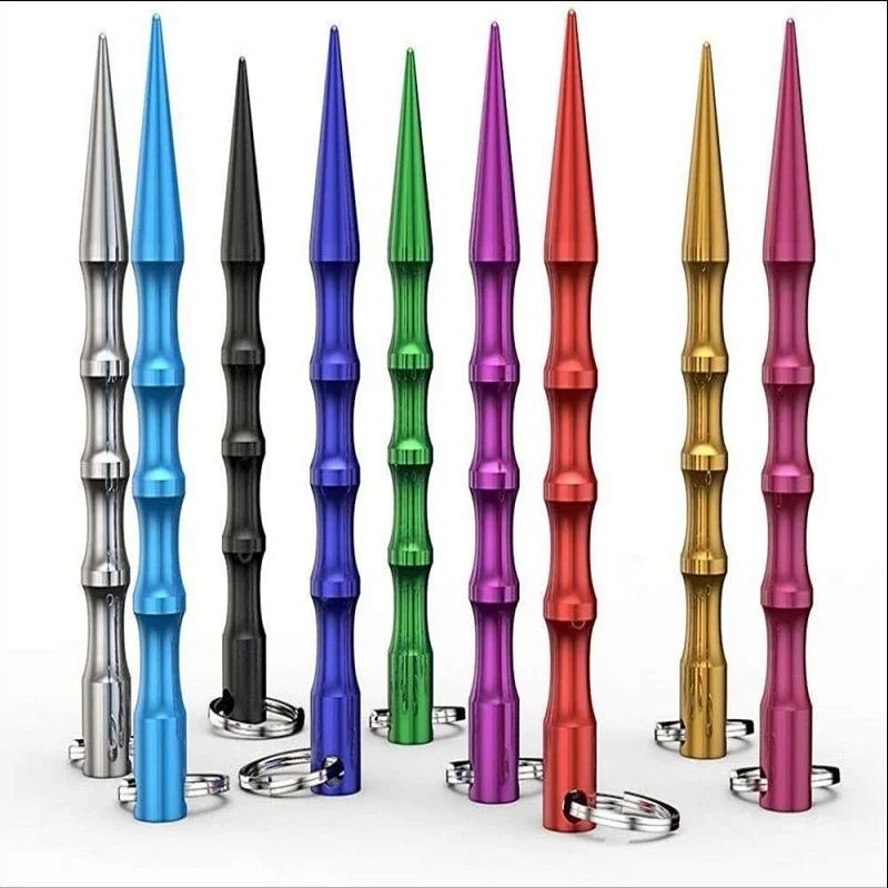 

car cool key pen anti-wolf weapon non-retractable window breaker escape self defense safety keychain self-defense chain artifact