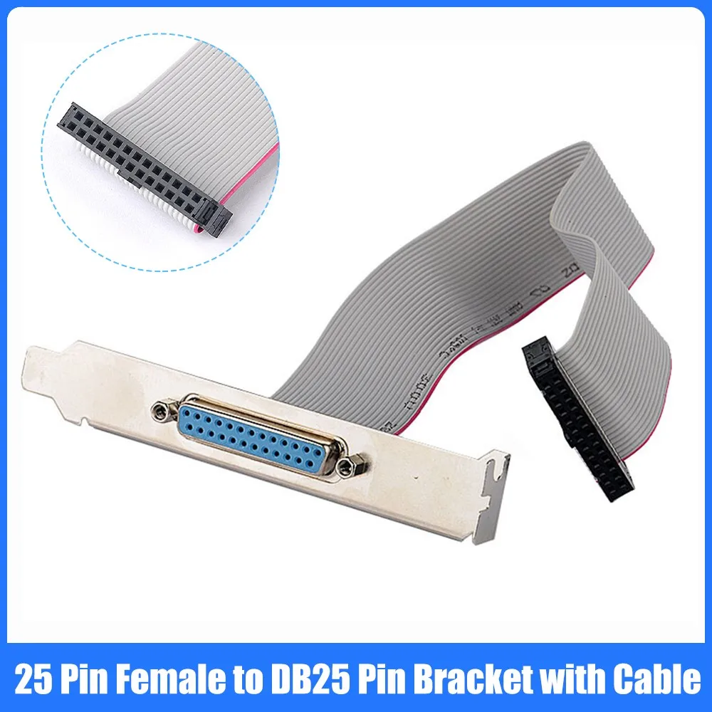 

DB25 Motherboard Single Serial Port Parallel PCI Slot Cable Holder Header with Cable Printer Head Holder for LPT