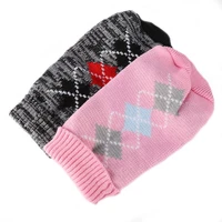 high collar pets sweater autumn winter lovely cat clothes for pets cotton t shirt kitty dog knitted coat apparel