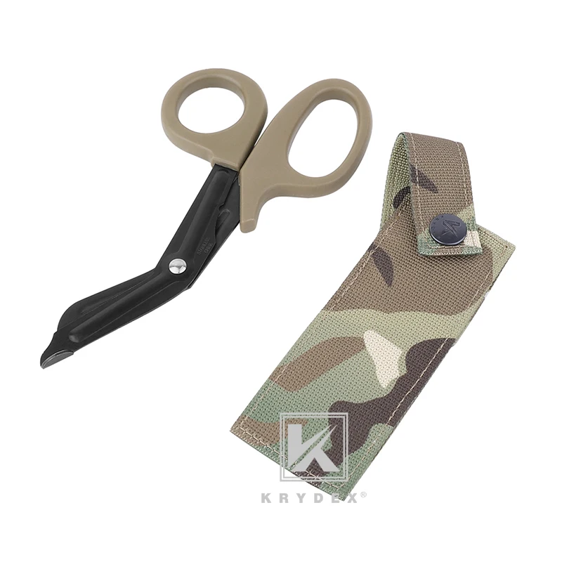 

Набор ножниц и сумочек KRYDEX Multicam 2 в 1, тактический футляр для ножниц и ножниц, уличные ручные инструменты, комплект с чехлом MOLLE