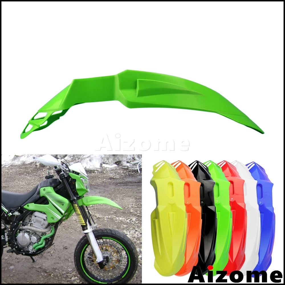 Переднее крыло для мотоцикла Kawasaki KX450F KLR KLX KX 110 140 250 450 650 Enduro зеленая защита от