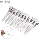 Более 50 искусственных инструментов для парикмахерской, серебристые плоские металлические заколки для волос с одним зубцом аллигатора, заколка, аксессуары для волос сделай сам