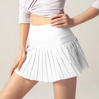 women mini pleated tennis skirts badminton golf dance high waist gym fitness shorts solid 2 in 1 athletic yoga sport skorts
