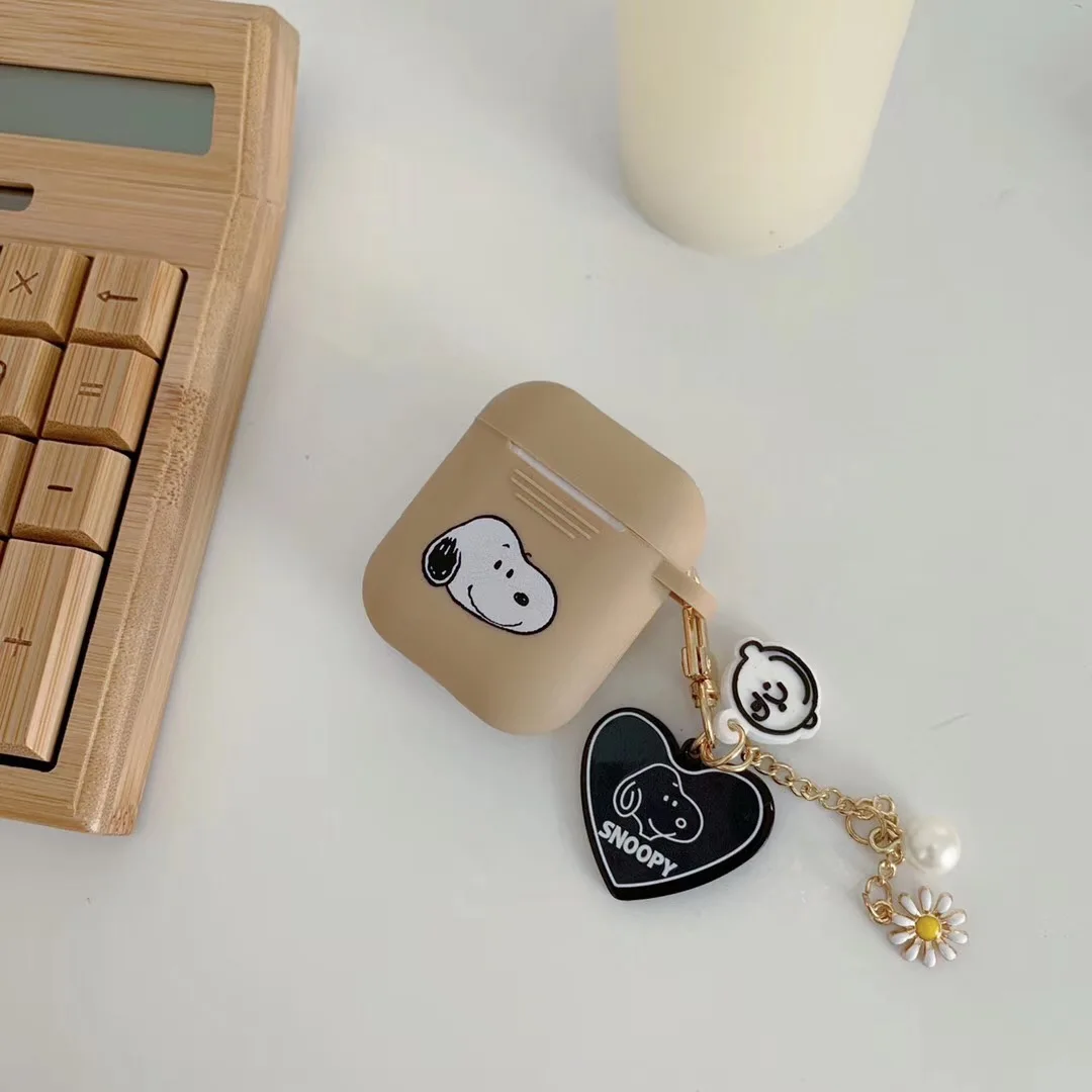 Японская Милая мультяшная гарнитура чехол для AirPods Cinnamoroll Melody Kuromi Buzz Toy беспроводной Bluetooth наушники чехол s с подвеской - Цвет: «Лвори»