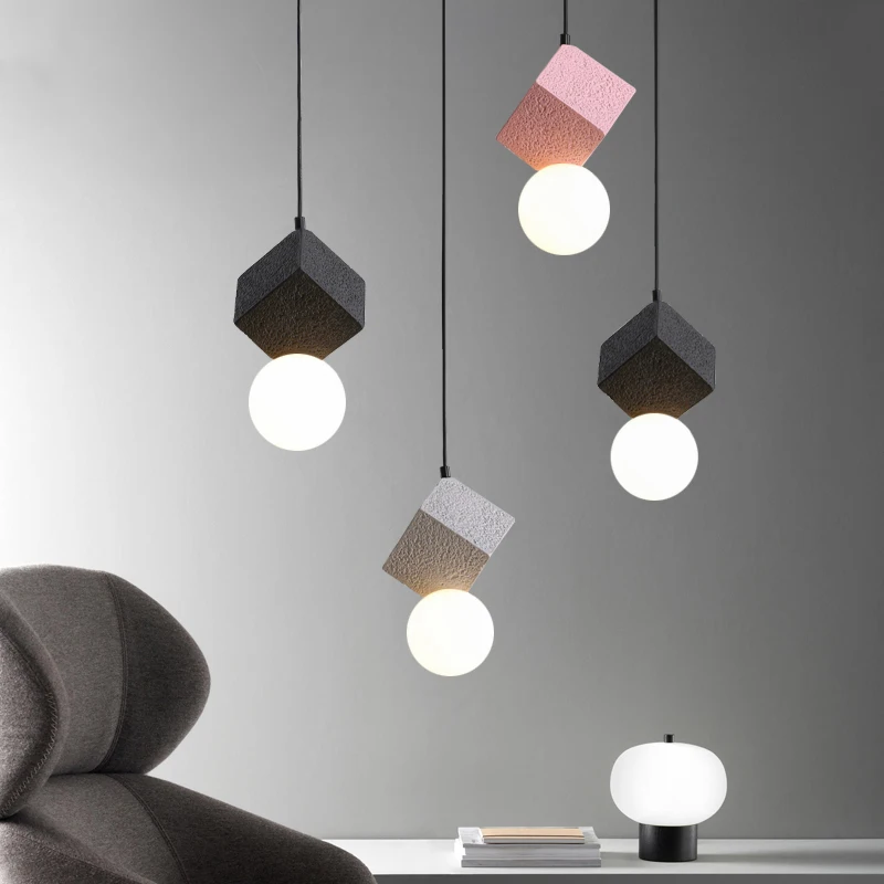 Nordic Pendant Lights Modern Personality Resin Honeycomb Lamps For Bedroom Bedside Dining Room Kitchen Bar Room Decor Fixtures