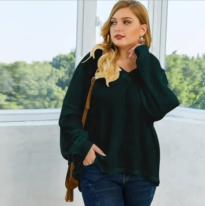 Весенняя футболка с длинным рукавом и v образным вырезом Женская свободная