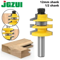 1pc 12 12mm shank bevel stacked rail and stile router bit wood cutting tool woodworking router bits