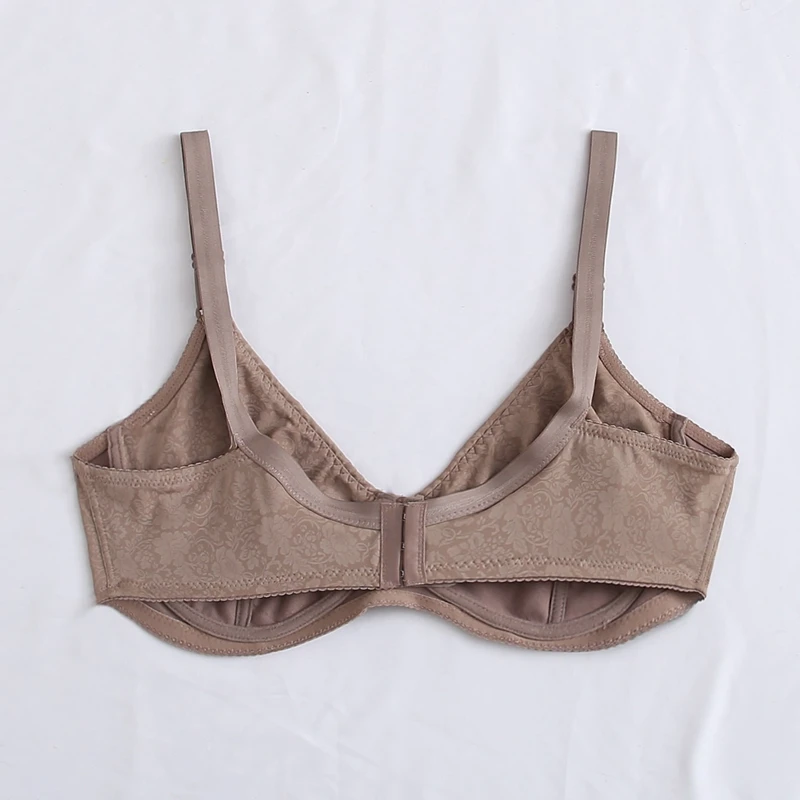 

Plusgalpret Push Up Sexy Lingeries for Women Large Size Bra Floral Print Underwire Brassiere 3 Hook and Eyes Plus Size Underwear