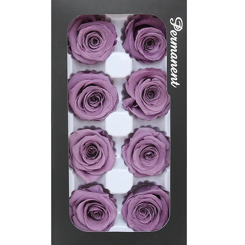 Подарочная коробка из искусственных роз класс А 4-5 см/8 шт. для украшения дома