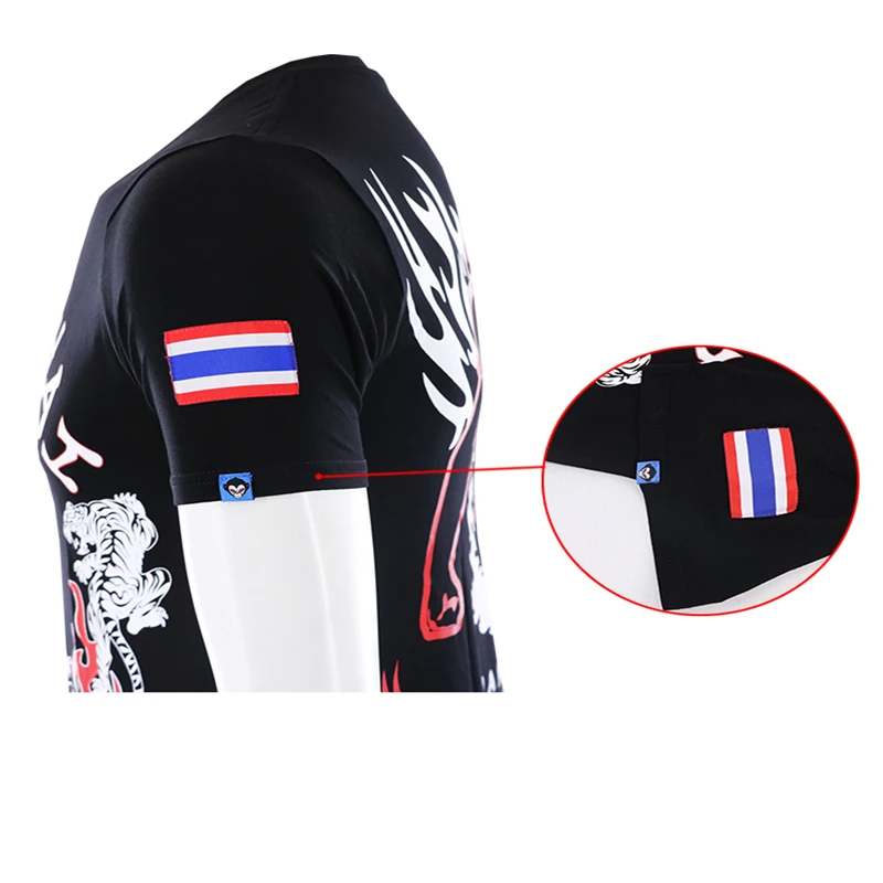 

MMA Men's Short-sleeved MMA Rashguard Gym T-shirt Compression Boxing Jerseys Bjj Kickboxing T-shirt Sanda Muay Thai Training Tee
