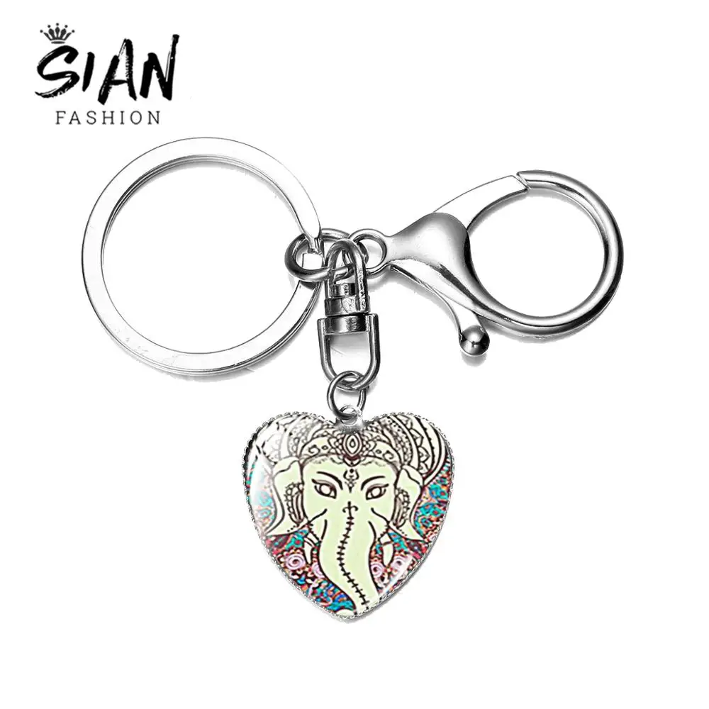 Азиатских Новый Ганеш брелок Будда Lucky Индийский Слон глава Бог Амулет с