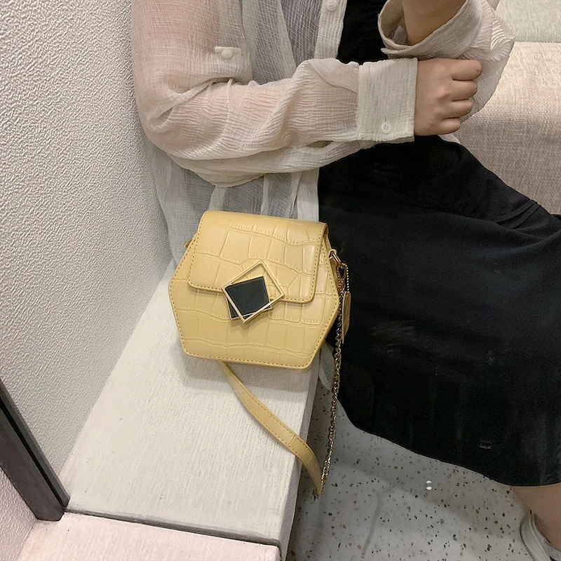 Модные сумки на плечо с шестигранной аллигатором для женщин роскошные