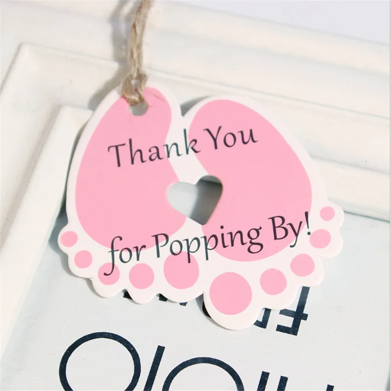 25 шт./компл. Baby Shower Спасибо что заглянули к детские короткие носки для бирки