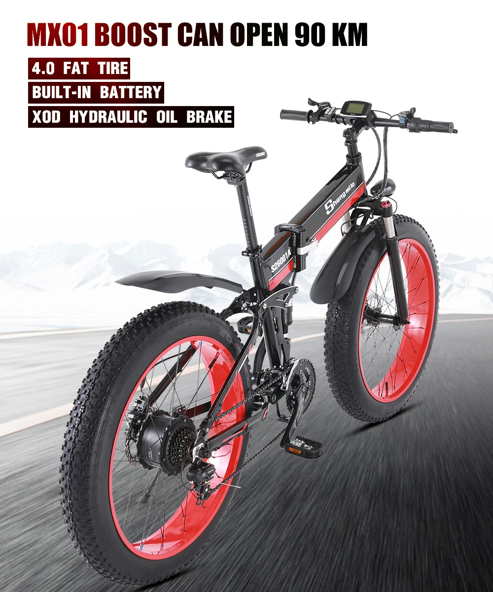 Электрический велосипед ebike 48V1000W, Электрический горный велосипед, электрический складной велосипед 4,0, электрический велосипед с толстыми шинами, пляжный Снежный велосипед Neve