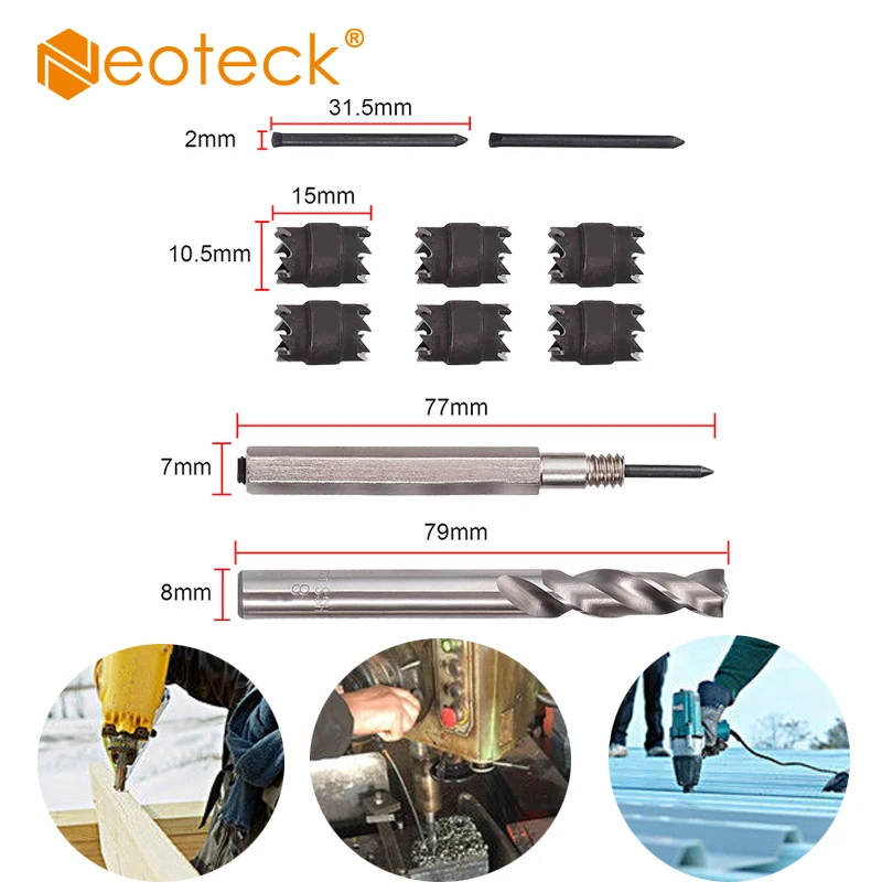 Neoteck 10 шт. HSS 8 ''двухсторонний роторный точечный сварной Резак сверла с 9 5 мм Hss