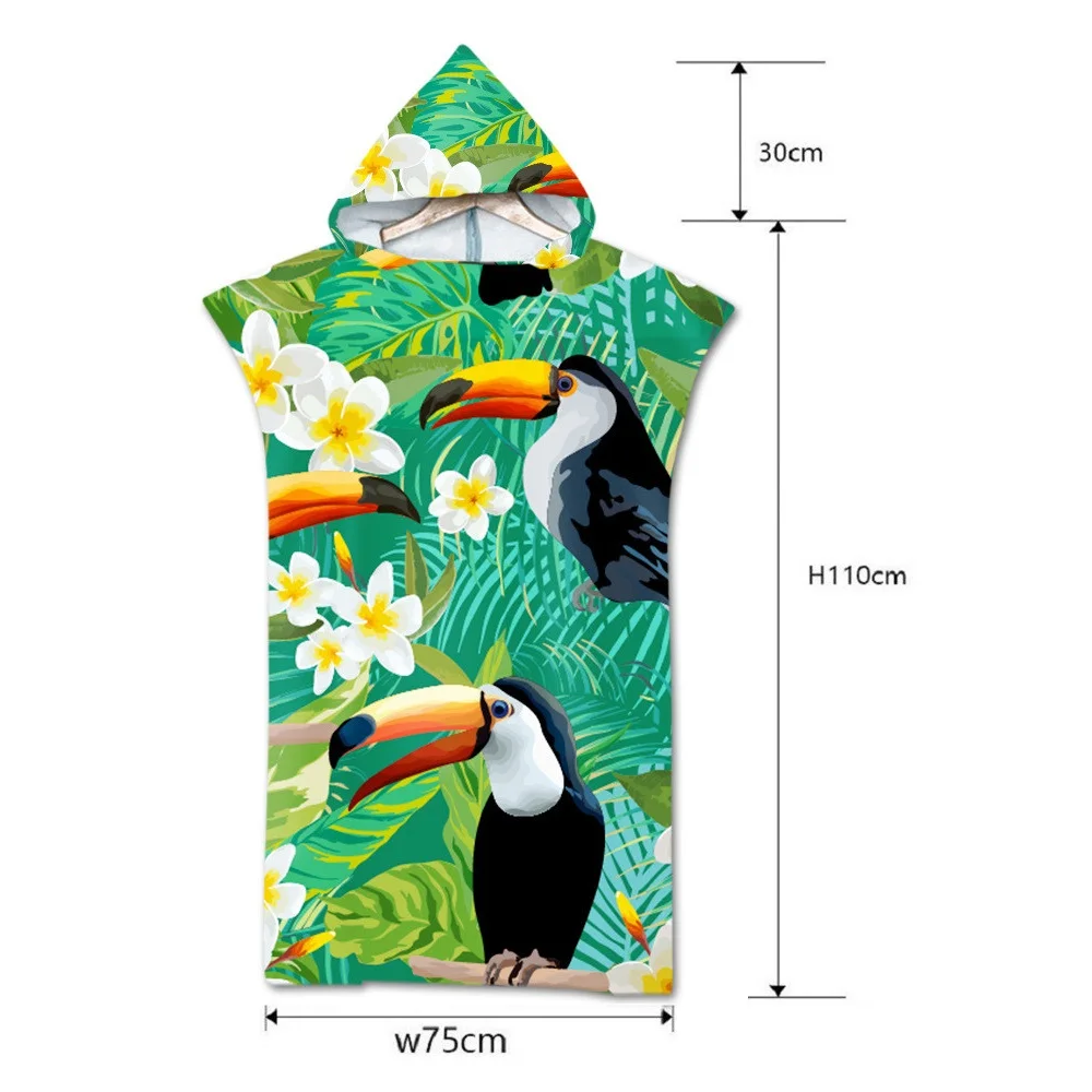 Пляжное полотенце для пляжа бассейна из микрофибры с капюшоном|Полотенца