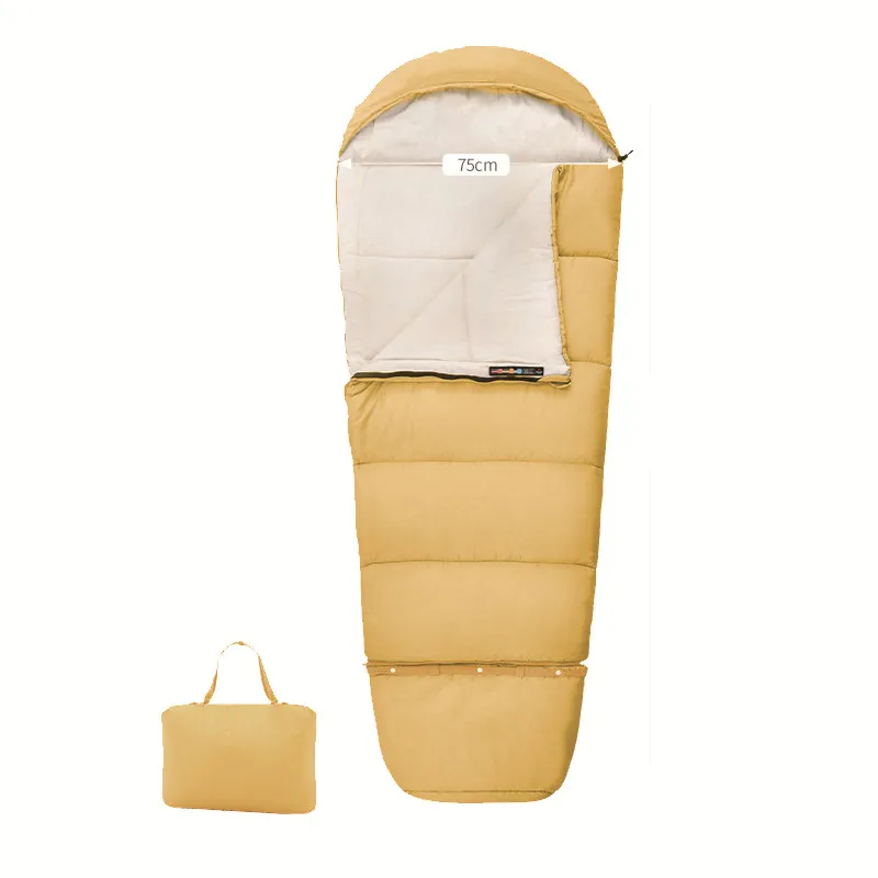 

Outdoor Travel Camping Warm Sleep Bags Envelope Children Camp Equipment Ultralight Waterproof Imitation Feather Cotton Lazy Bag