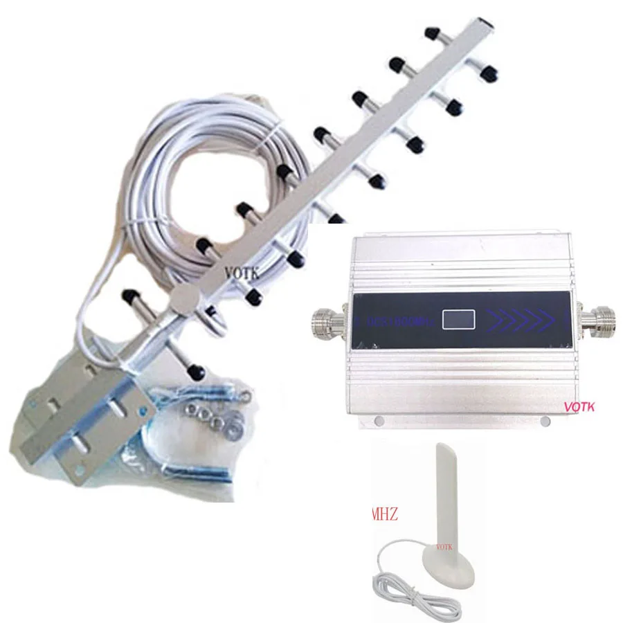 Мобильный ретранслятор 4G LTE усилитель сигнала Celluar DCS1800MHZ с 13dbi Yagi + 15dbi Внутренняя