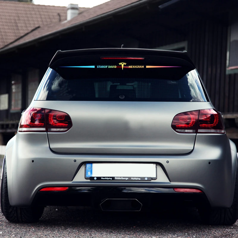 

65CM Car Stickers For Renault Kia Opel DACIA HAVAL Tesla Alfa Romeo Door front and rear glass modification stickers Reflective