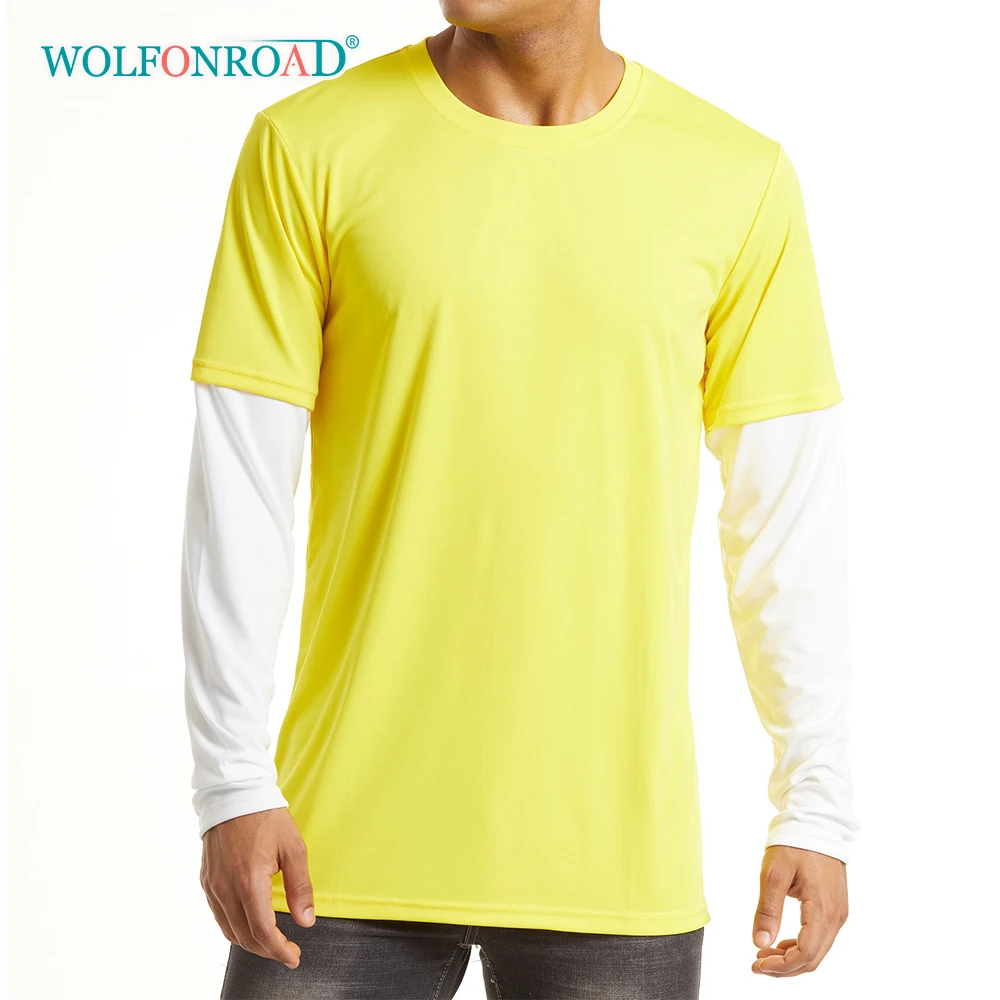 Мужские УФ-топы WOLFONROAD UPF уличные солнцезащитные рубашки с длинным рукавом и