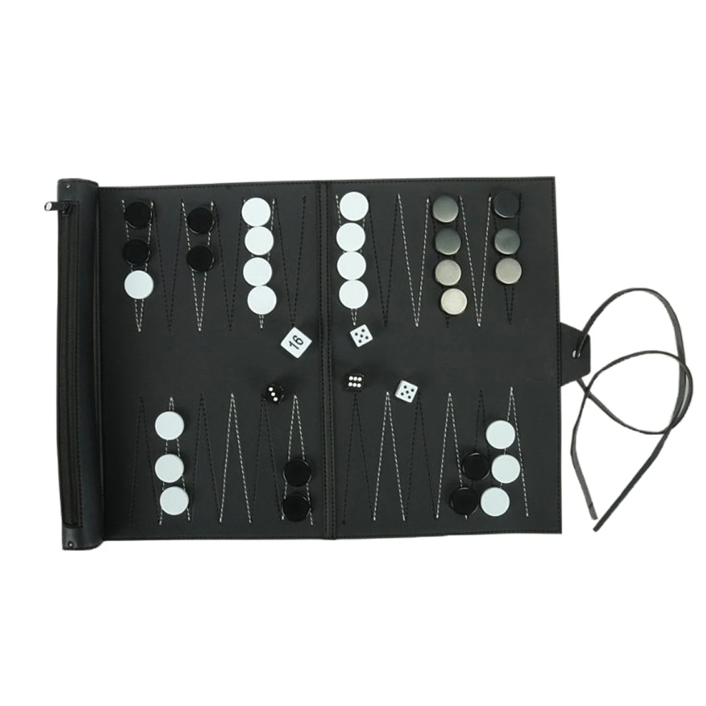 

Classic Executive Backgammon Attache Board Game Synthetic Leather Case